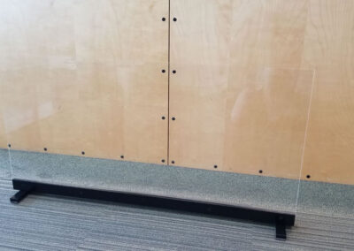 Large, virtually invisible sneeze guards.